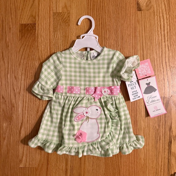 Rare Editions Baby Girl 2 Piece Easter Outfit - Picture 1 of 12